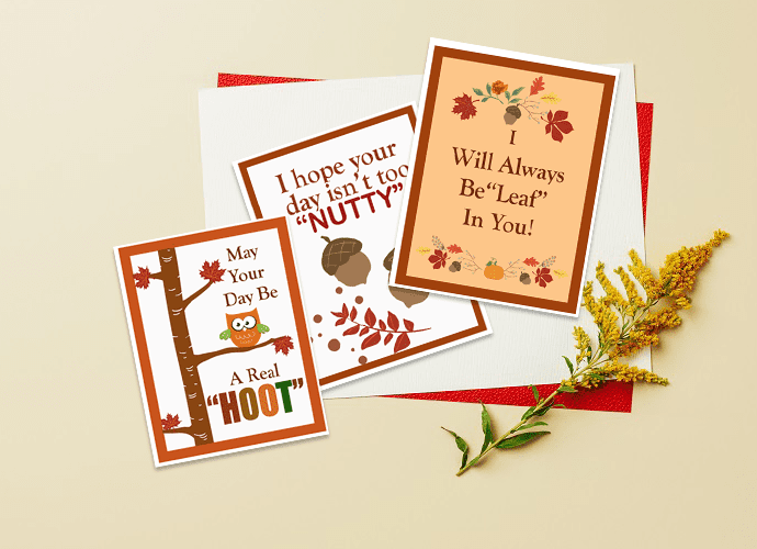 Free Printables! Fall Greeting Cards for Everyone including Kids