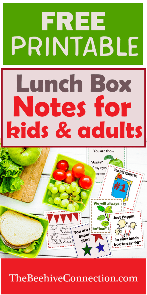 FREE Printable Lunch box notes for kids and adults
