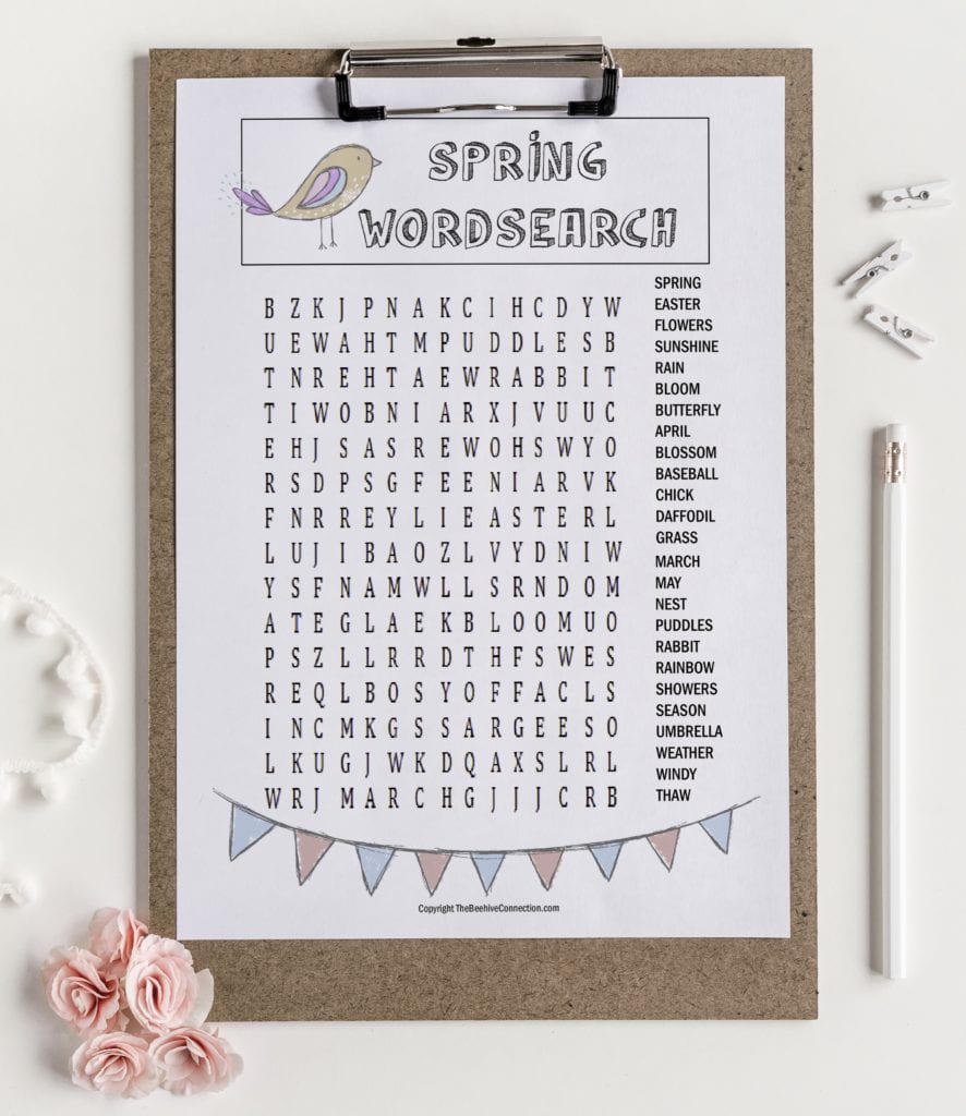 Spring Word Search FREE Printable