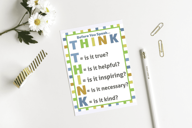 The THINK Method with Printable