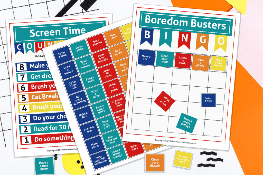 Stop Boredom FREE summer Printables for Kids