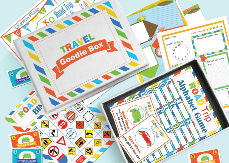 Travel Goodie Box Printables for Kids