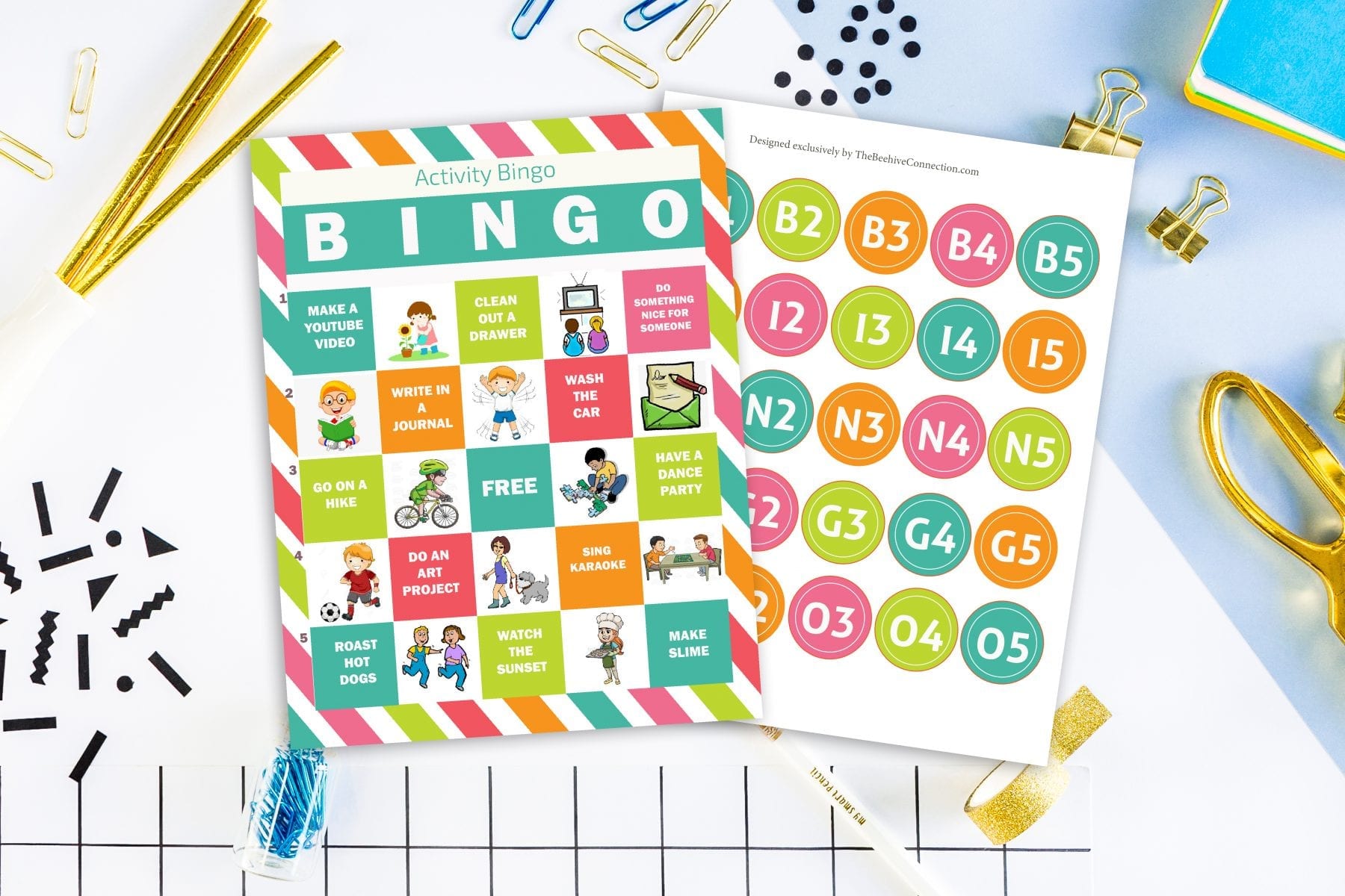 25 Fun Activities to do at home: FREE Bingo Printable