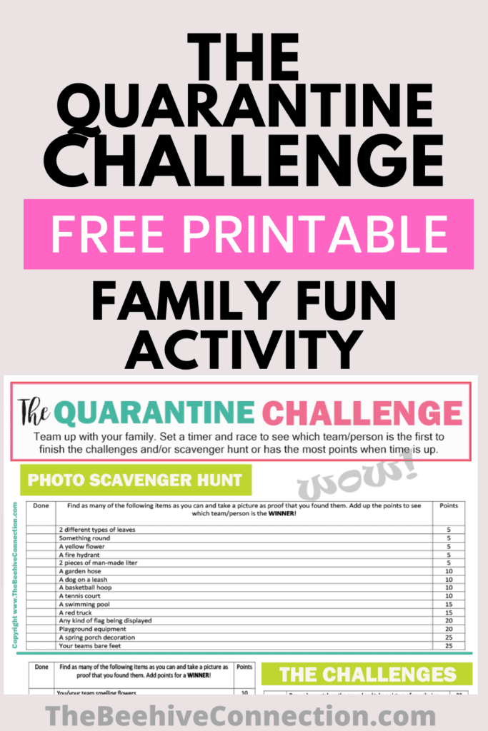 FREE Printable Family Fun Activity Photo Scavenger Hunt