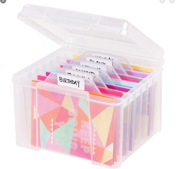 Declutter Paper Cards with Container