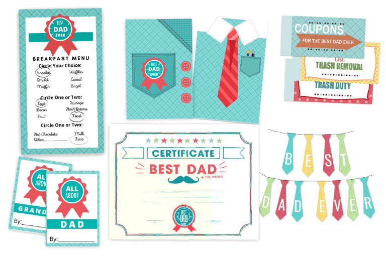 Best Dad Ever Bundle! Great Father’s Day Gift Idea! (Printable)