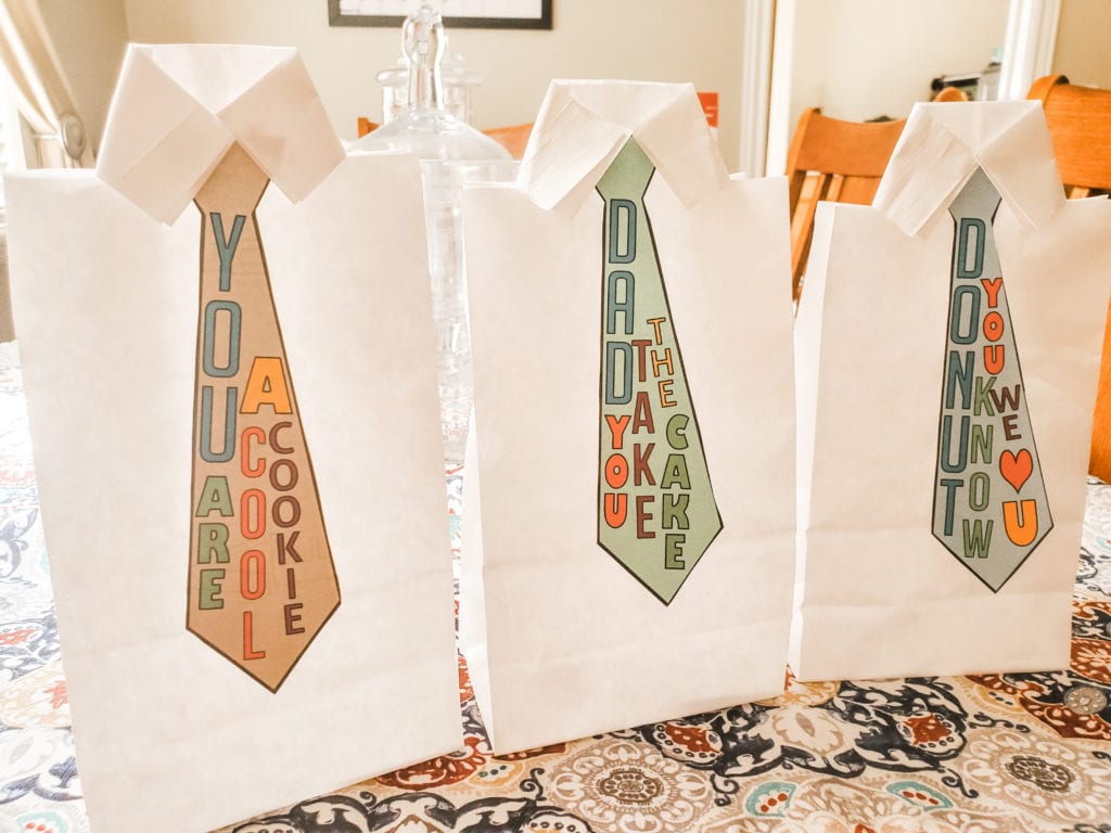 Tie Treat Bags for Dad