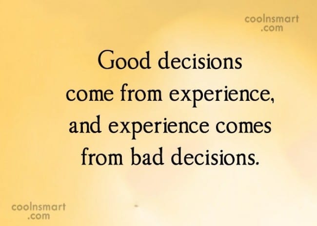 quote stop the fear of making decisions