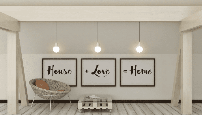 happier home word art.