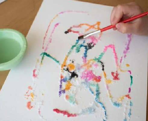 easy painting ideas for kids salt art