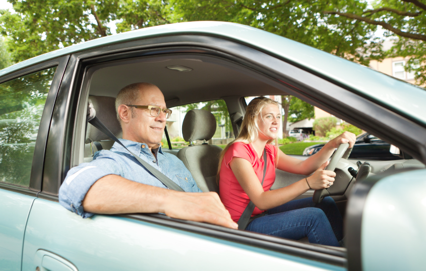 dad in car with teen girl driver ways to connect with your teen