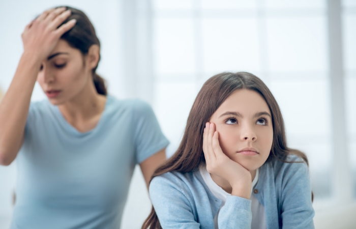 mom and daughter fighting affirmations for teens in overcoming challenges