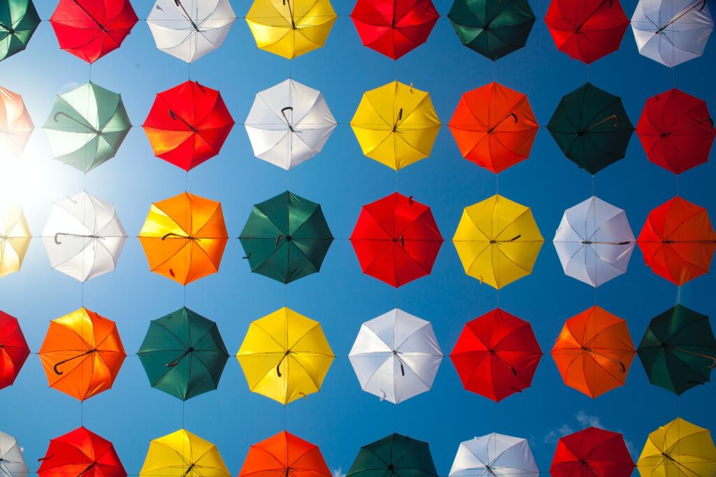 low angle photo of umbrellas affirmations for teens