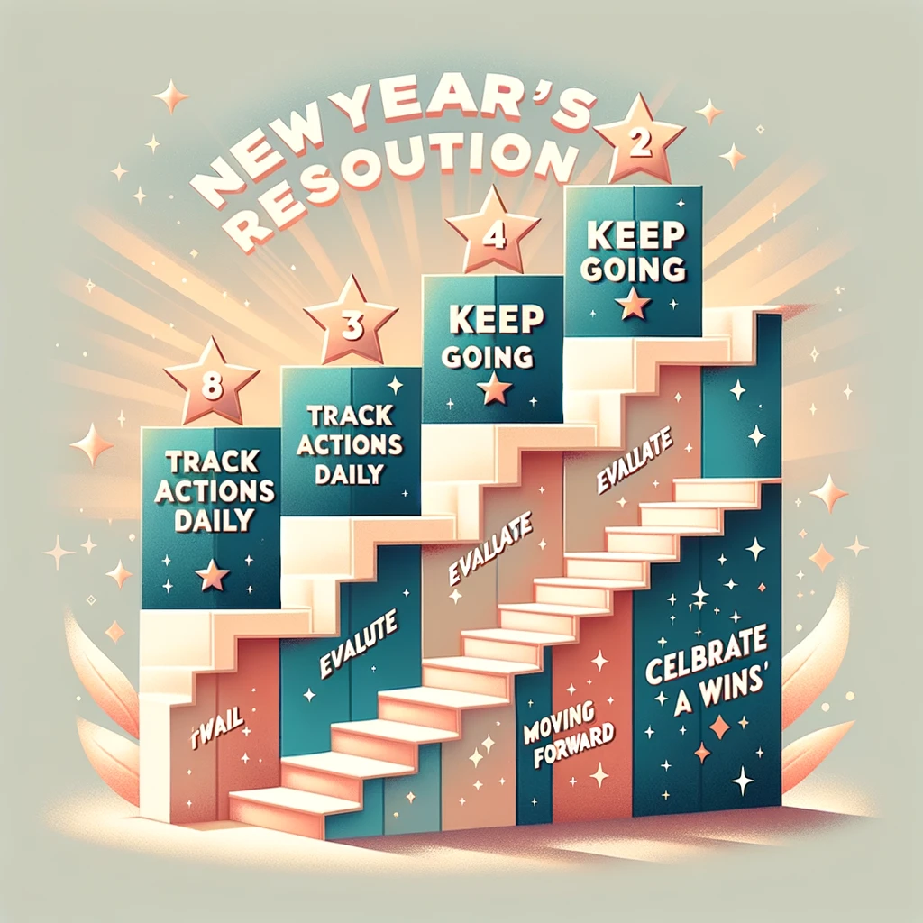 new year's resolution graphic for getting back to a routine after the holidays
