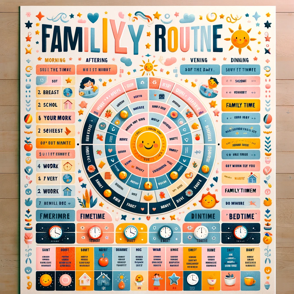 family routine chart how to get back into a routine after the holidays 