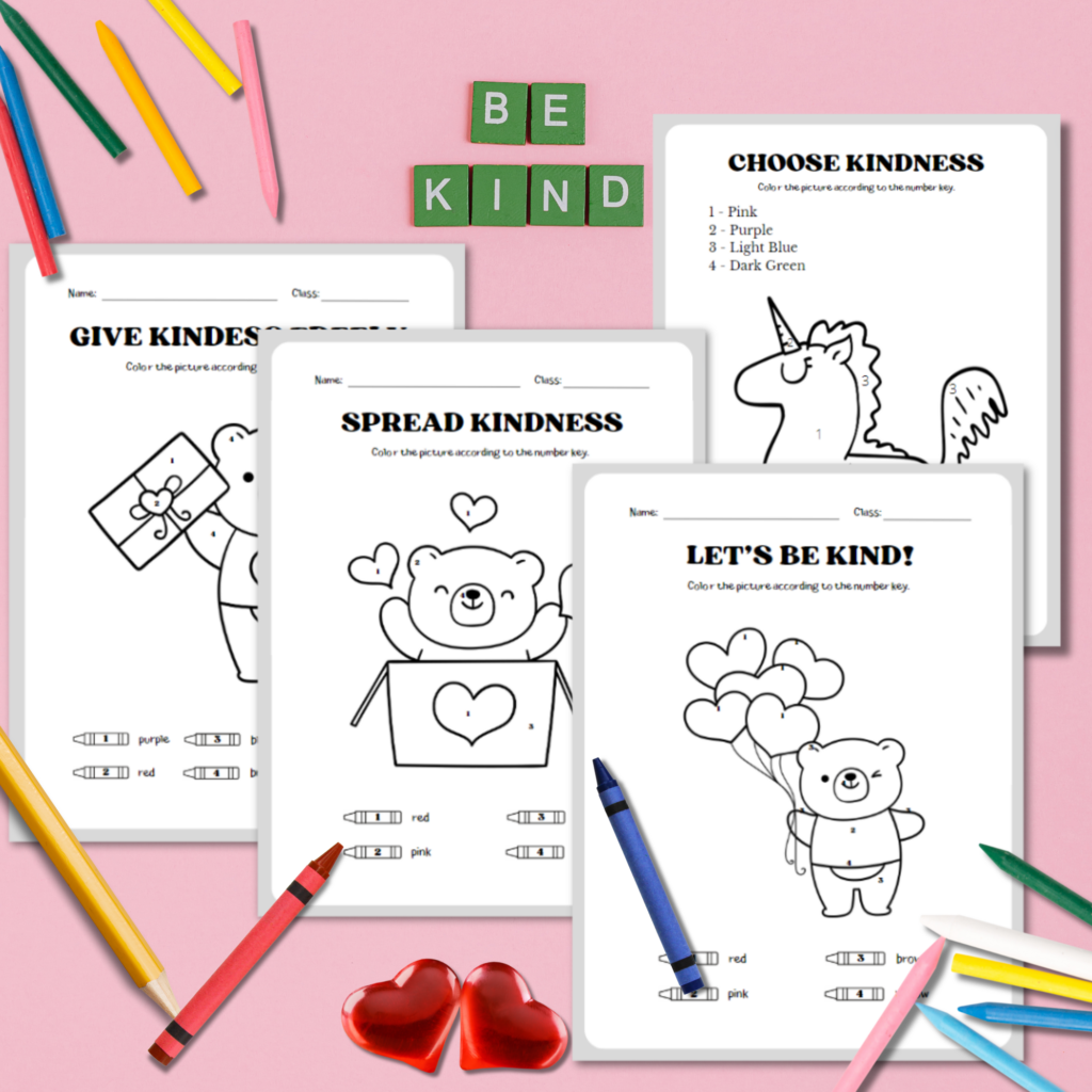 kindness coloring pages for kids