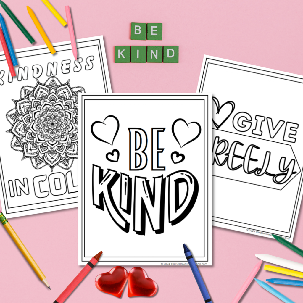 kindness coloring pages free printables