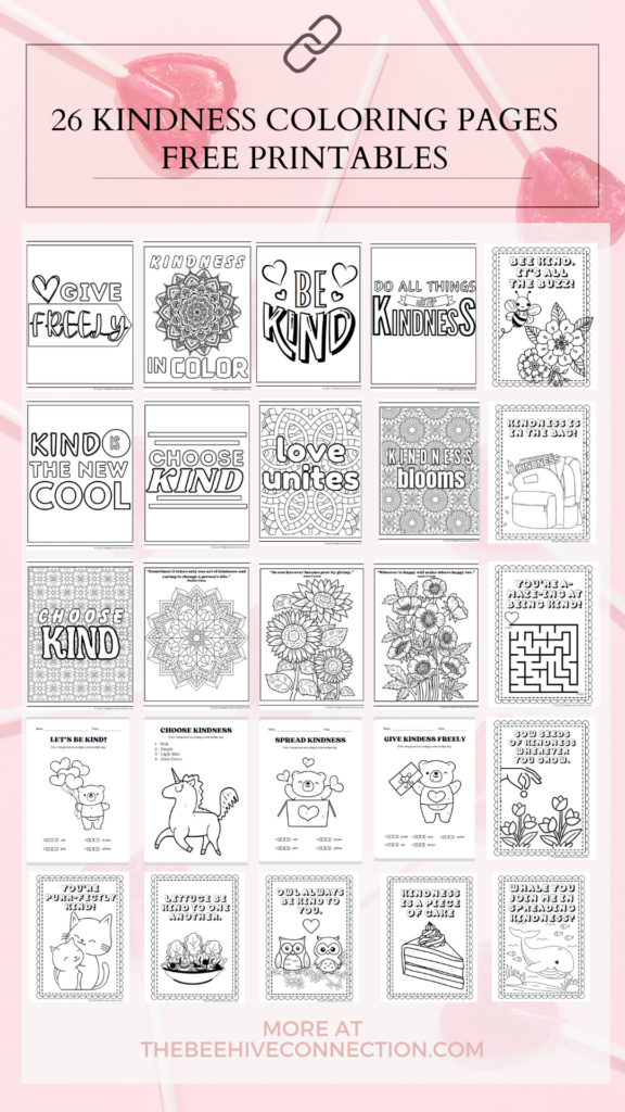 26 kindness coloring pages free printables