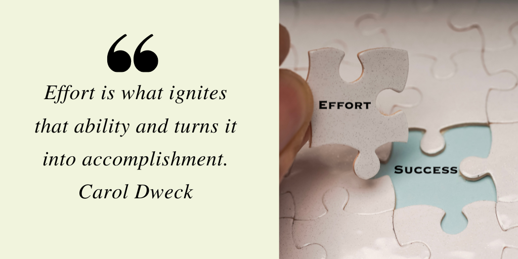 growth mindset quote by carol dweck - Effort is what ignites that ability and turns it into accomplishment .