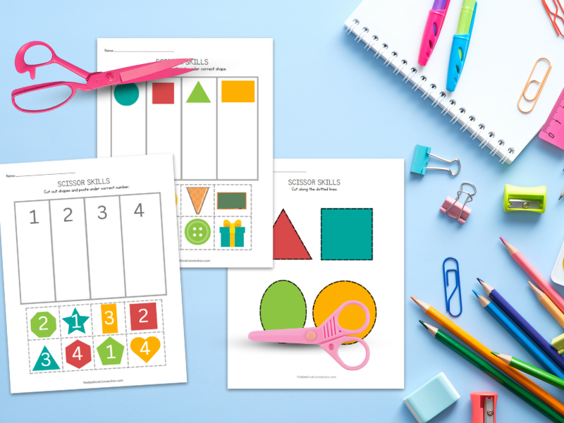 kindergarten cutting practice worksheets