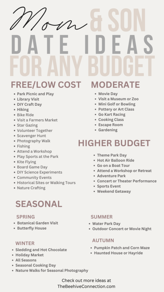 mom and son date ideas for any budget