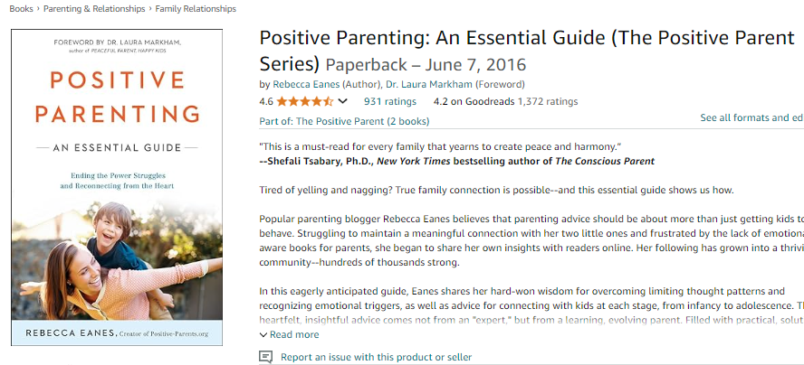 screen shot of positive parenting book by rebecca eanes