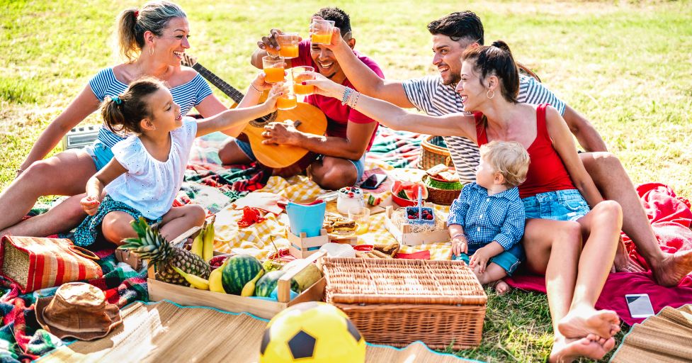 families have a picnic