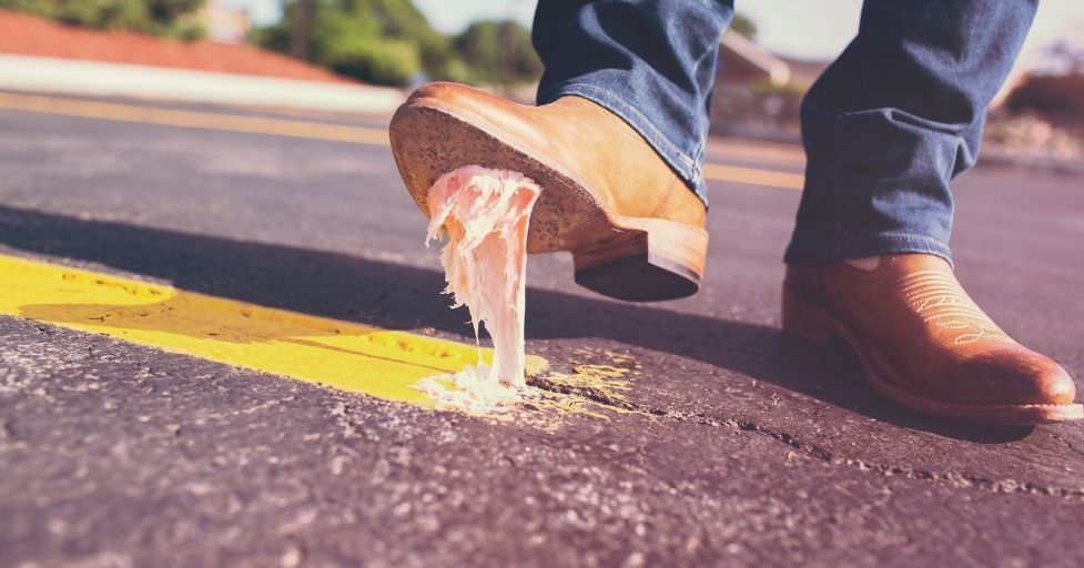 person foot stepping in something sticky on the ground - common pitfalls to avoid when using natural consequences