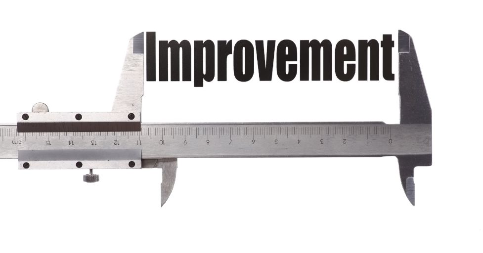 a ruler with the word improvement measured