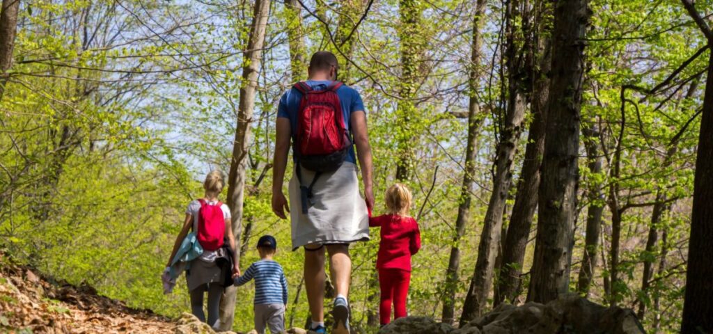 family walking in woods 15 FREE Family Activities in Your Local Community