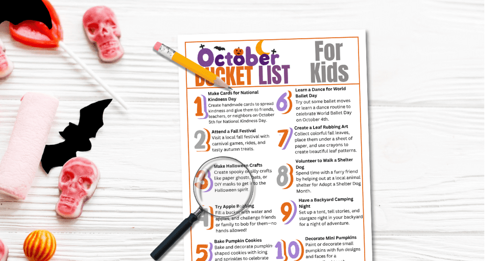 October Bucket List Ideas for Kids