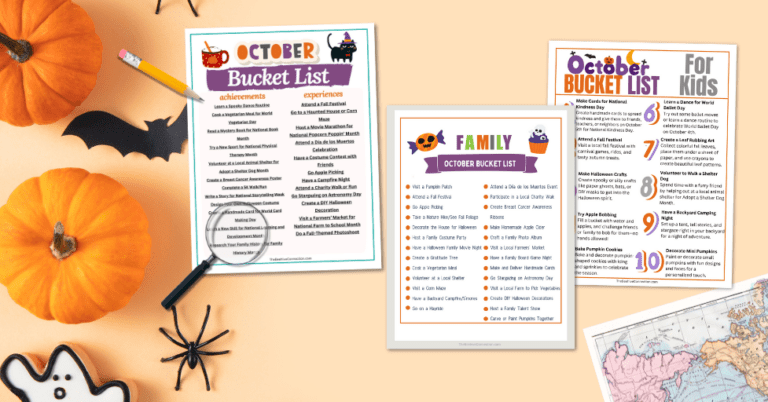 Ultimate October Bucket List Ideas: FREE Printables for 2024