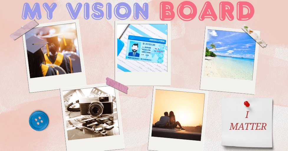 vision board Activities for Teenagers on Self-Esteem