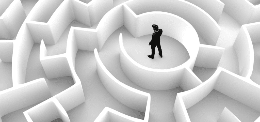 person in a maze