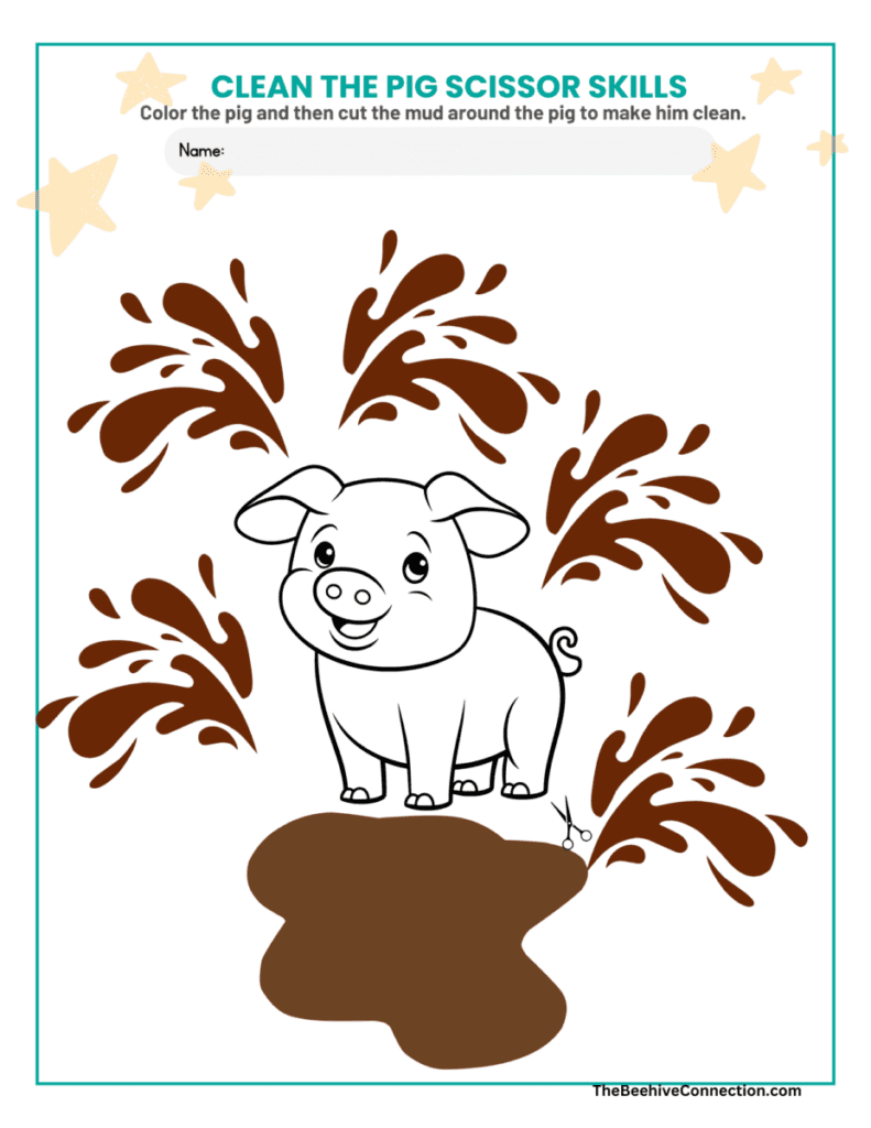 farm animal cutting worksheets