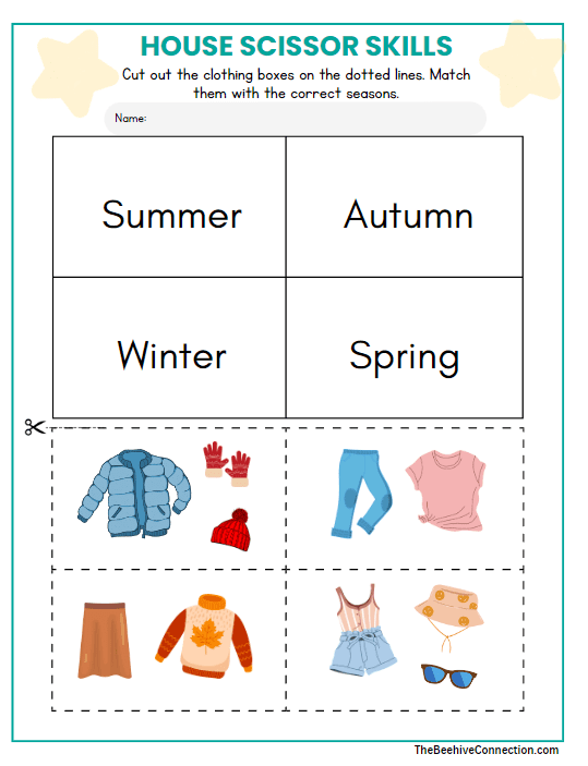 scissor skills worksheets