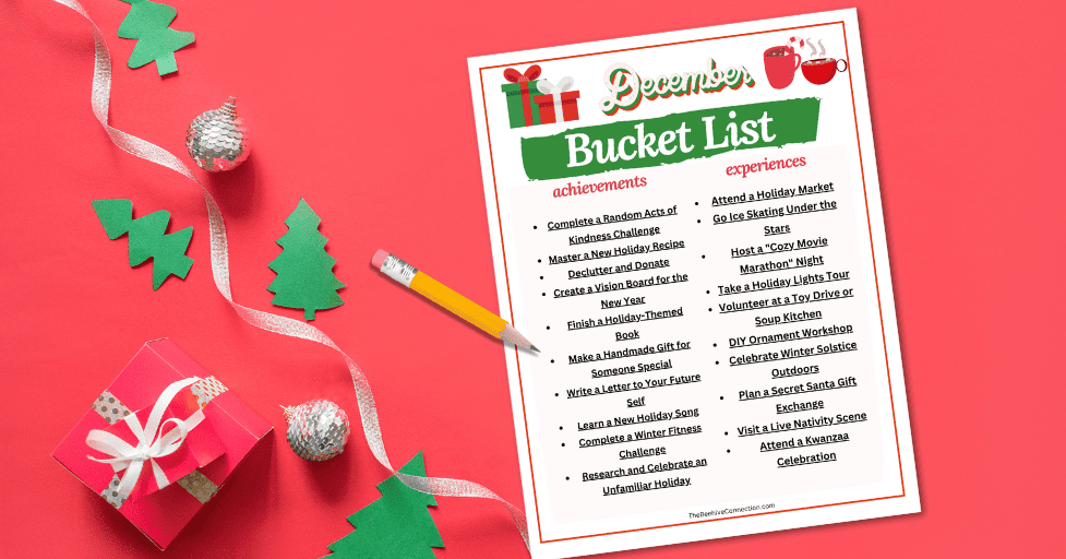 December Bucket List for Teens