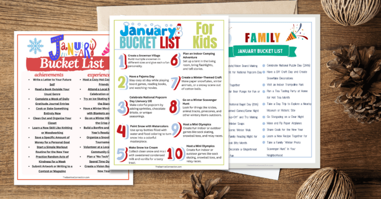 January Bucket List FREE Printables 2025