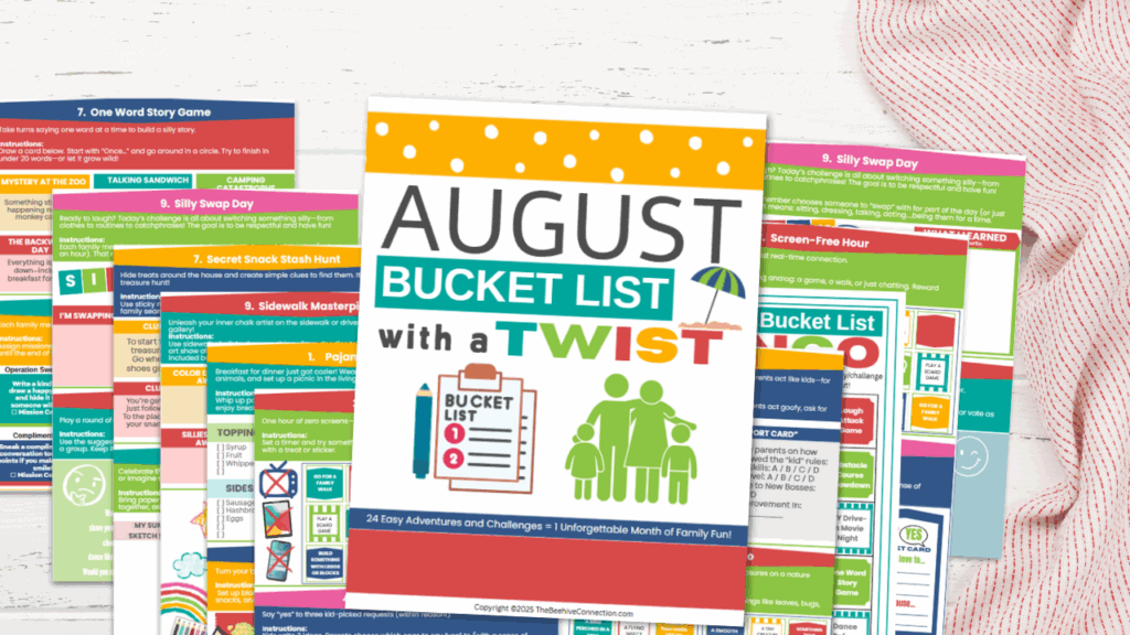August Bucket List for Families Bucket List printable