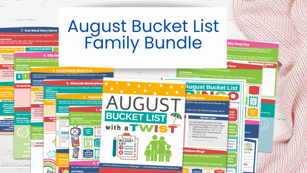 August Bucket List for Families Bucket List templates