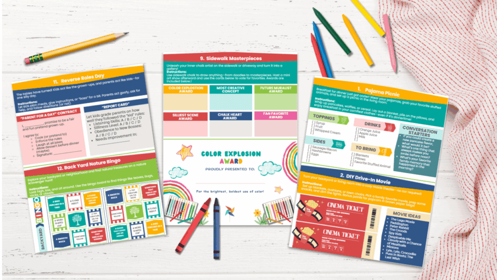 August Bucket List for Families Bucket List games and activities