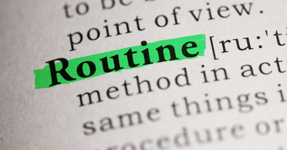 morning routine kindergarten - routine in the dictionary