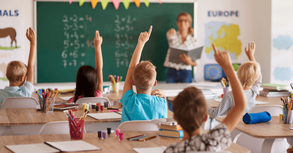 morning routine kindergarten young children in a classroom